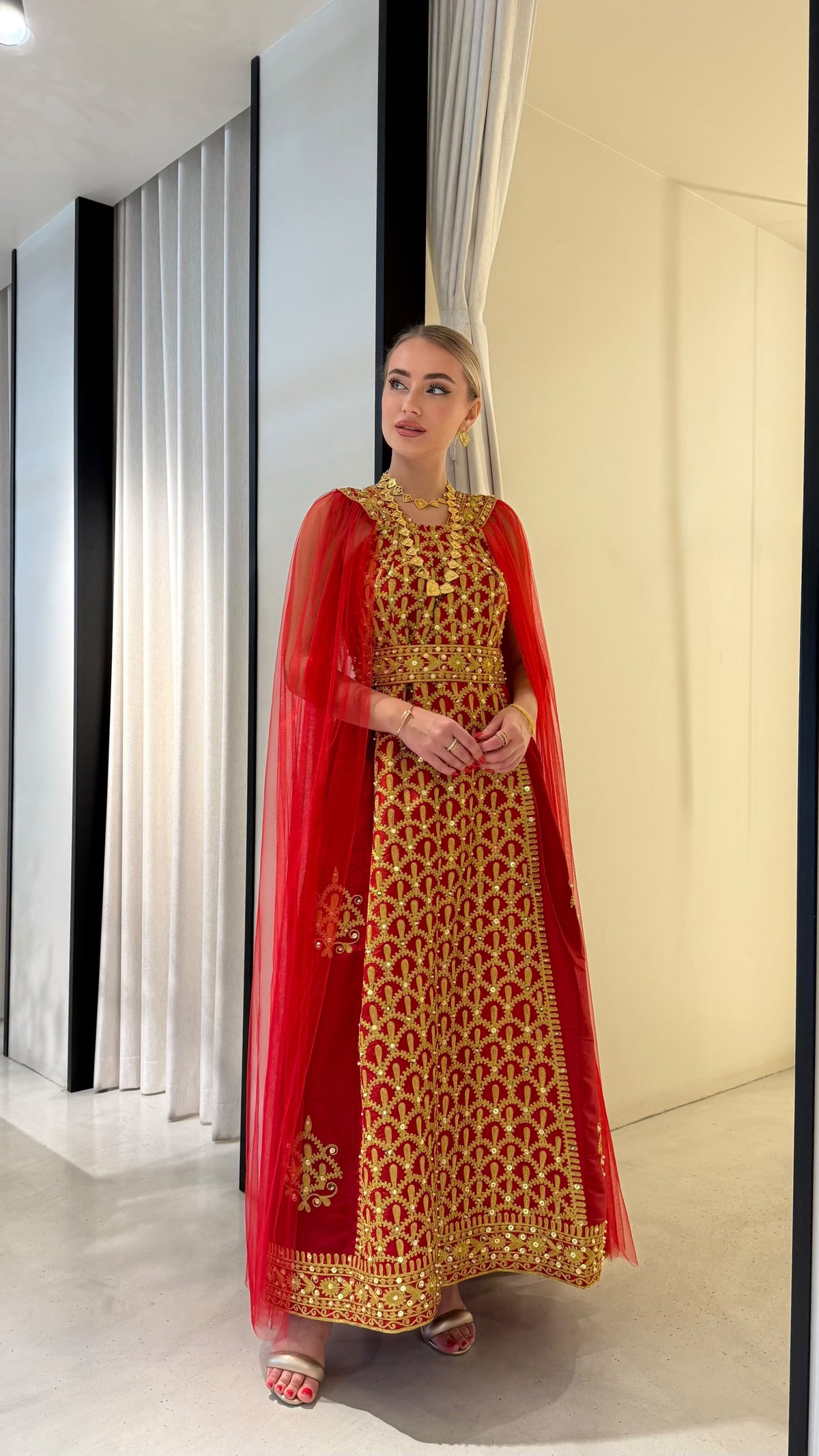 Nashel Jelwa Dress X Tulle- red