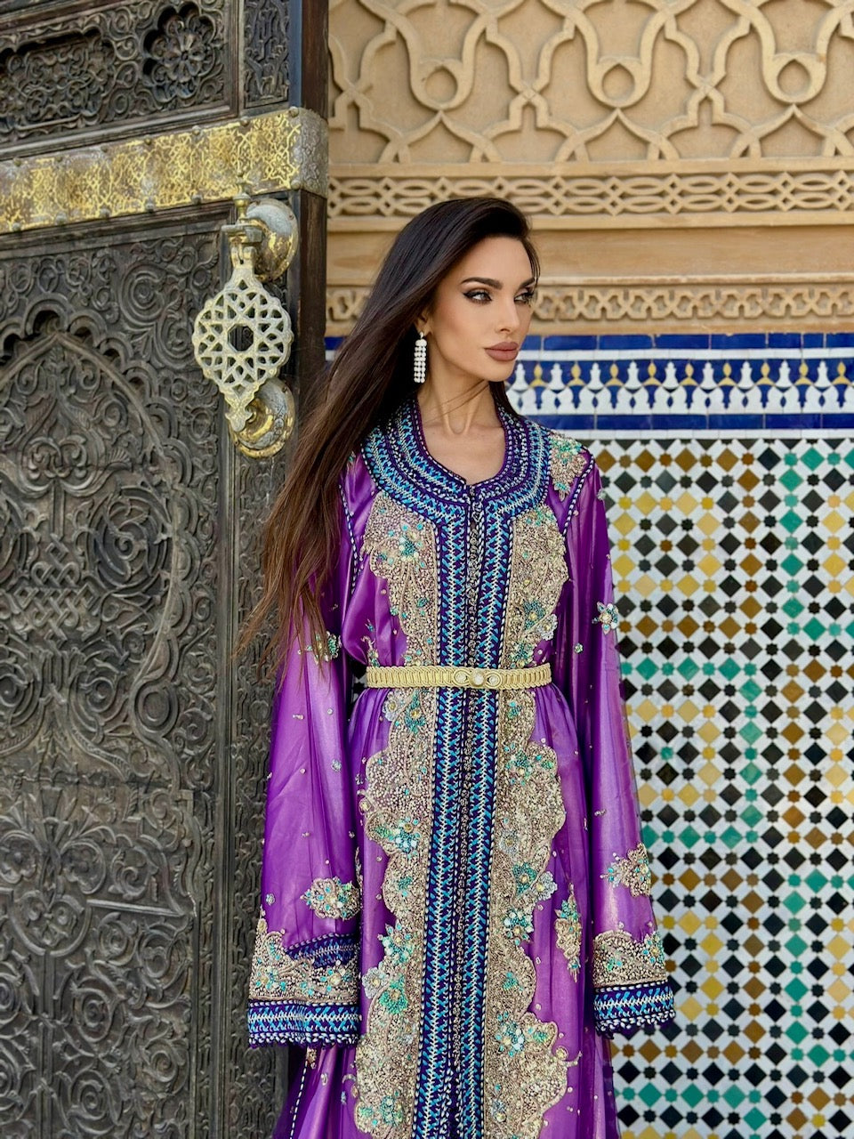 Morrocan Kaftan- Purple