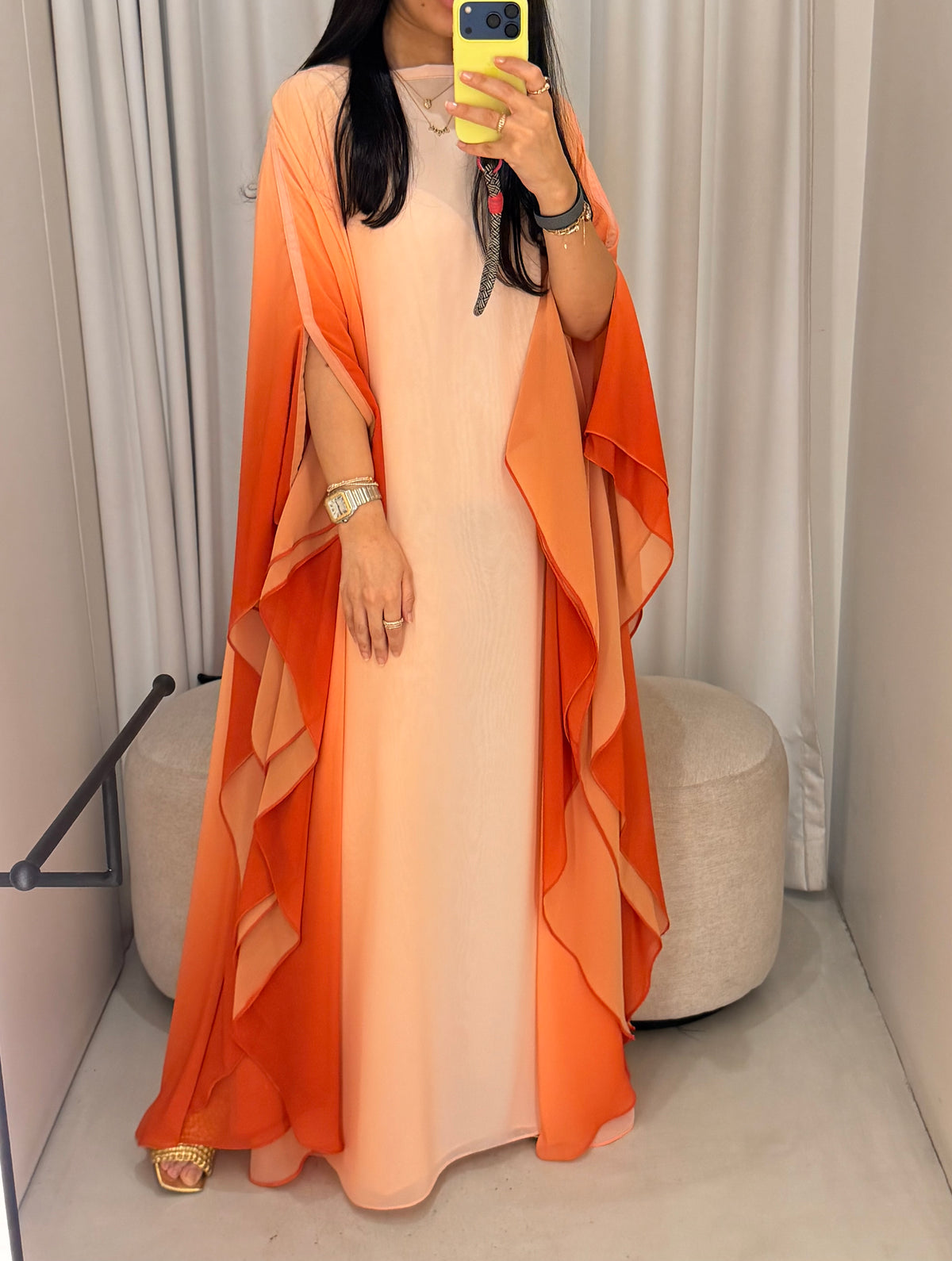 Flow Orange / peach ombré-  Closed shoulders