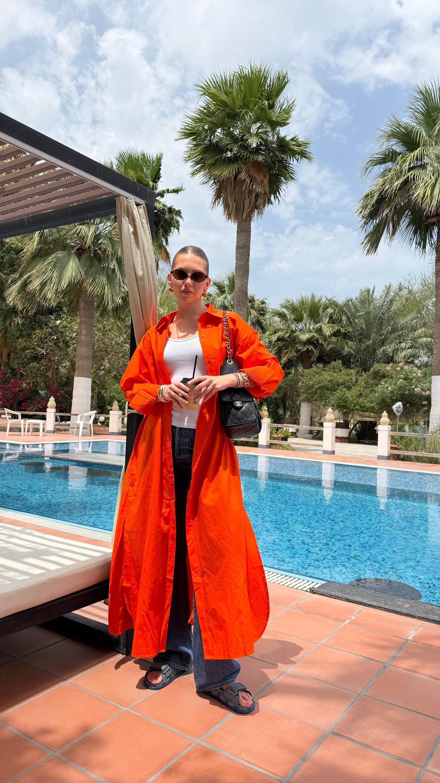 TT Summer Longline Shirt/Dress- Orange