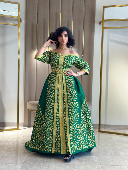 Traditional Bahraini Bridal Dress-Green