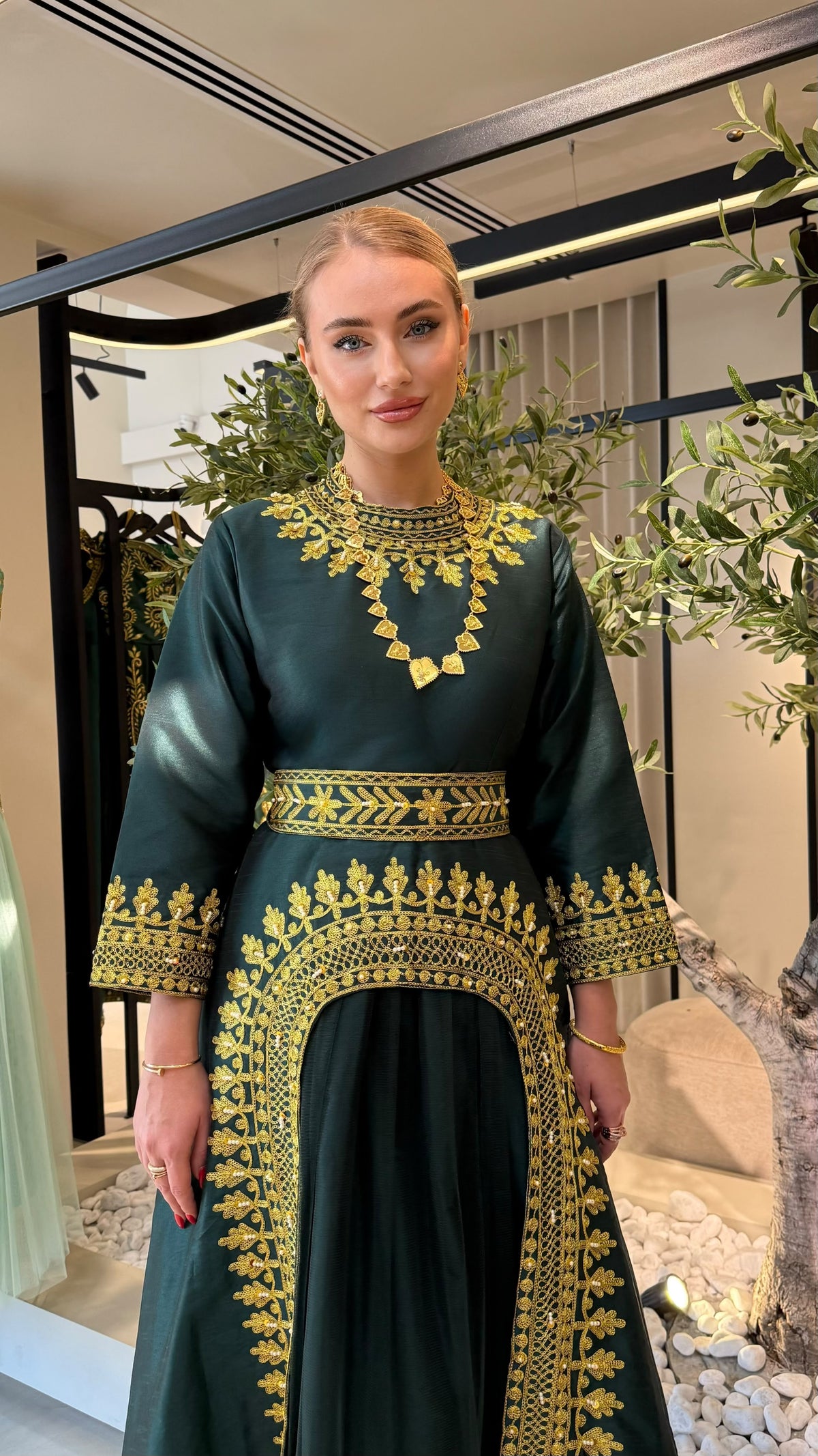 Nashel Jelwa Dress X Tulle- Dark Green