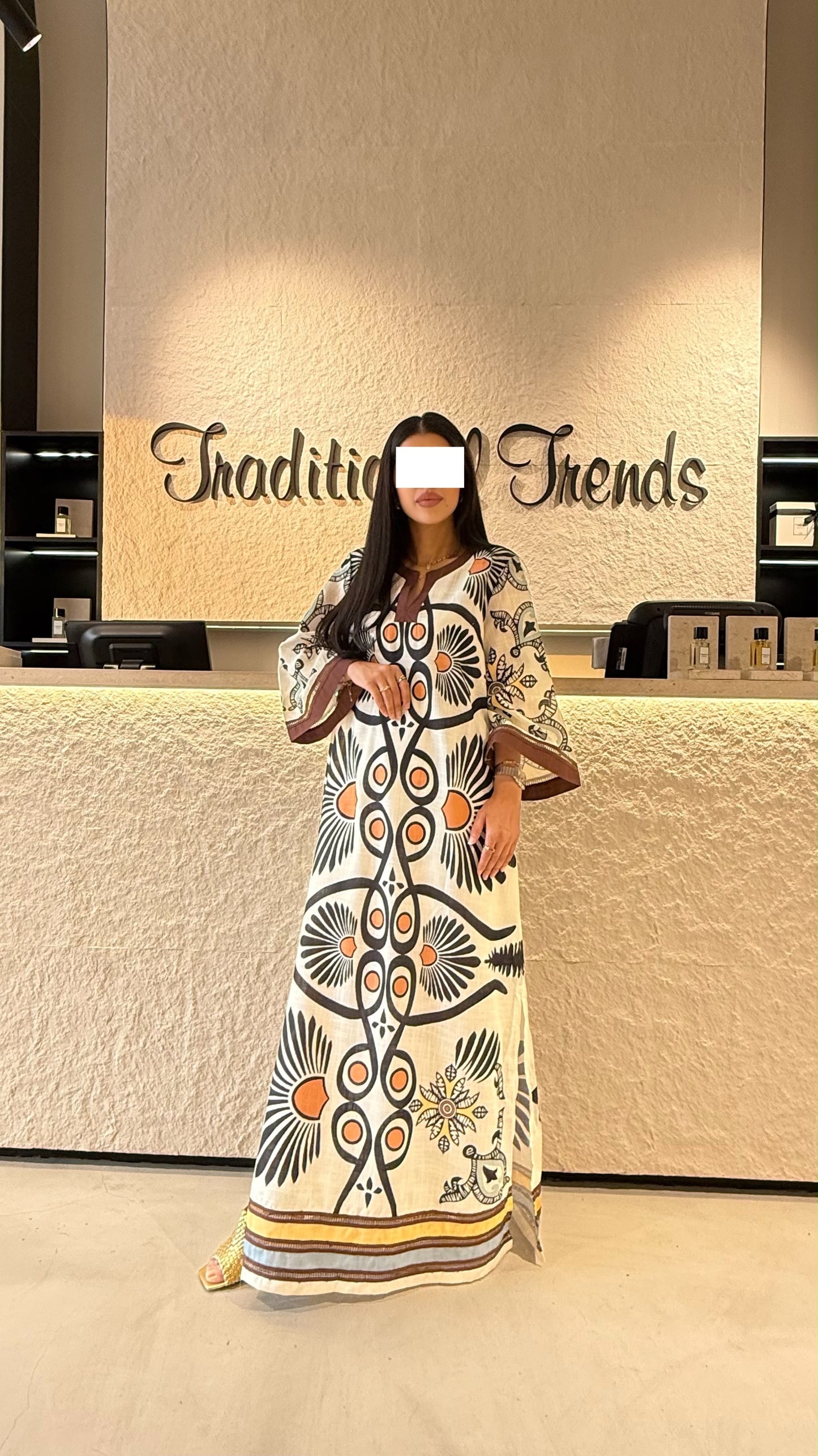 Summer Collection - Greece printed linen Kaftan