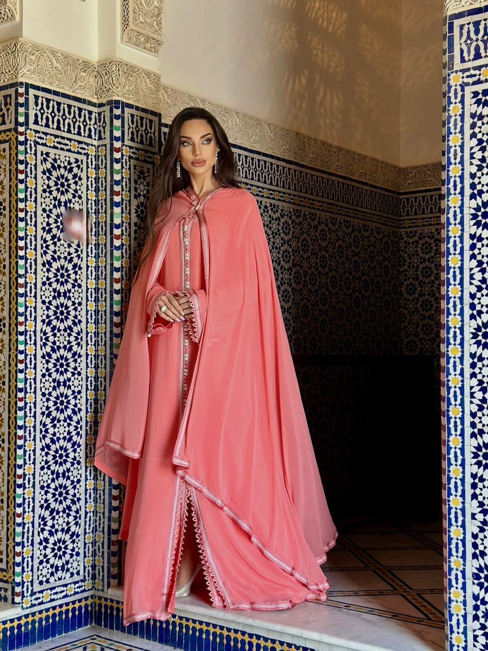 Morrocan Kaftan - Coral