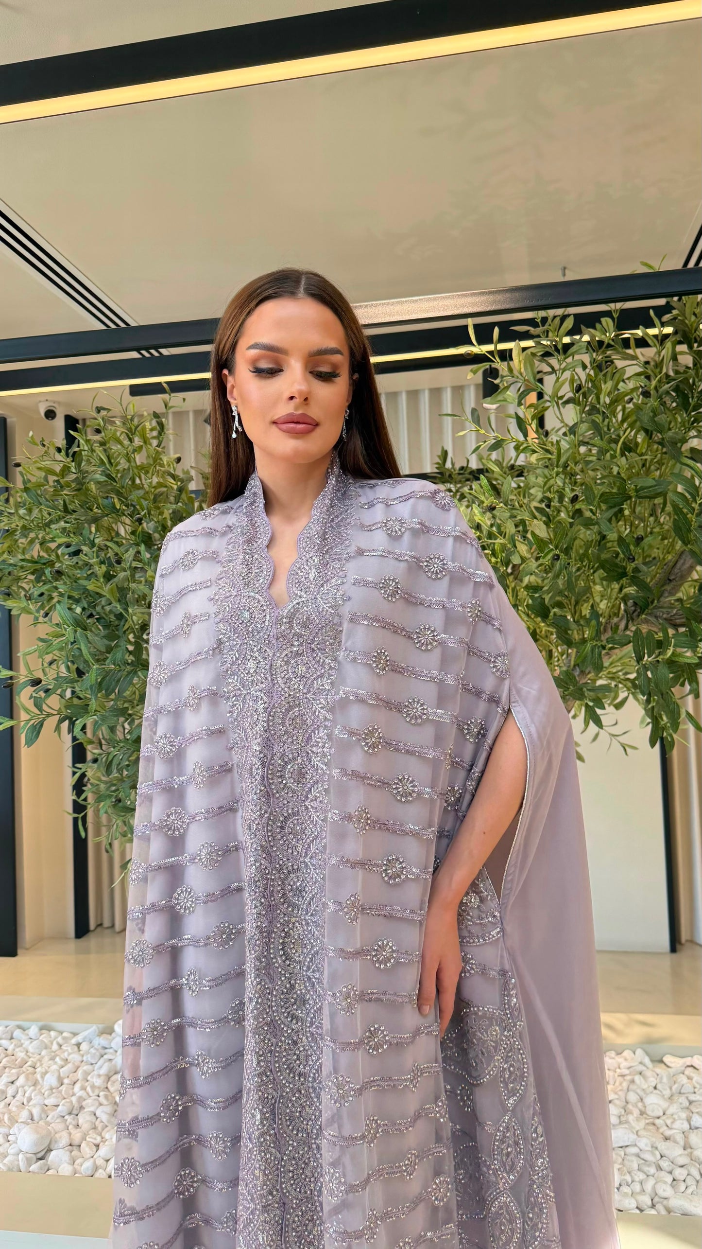 Cape Jelwa kaftan - Striped Lavender