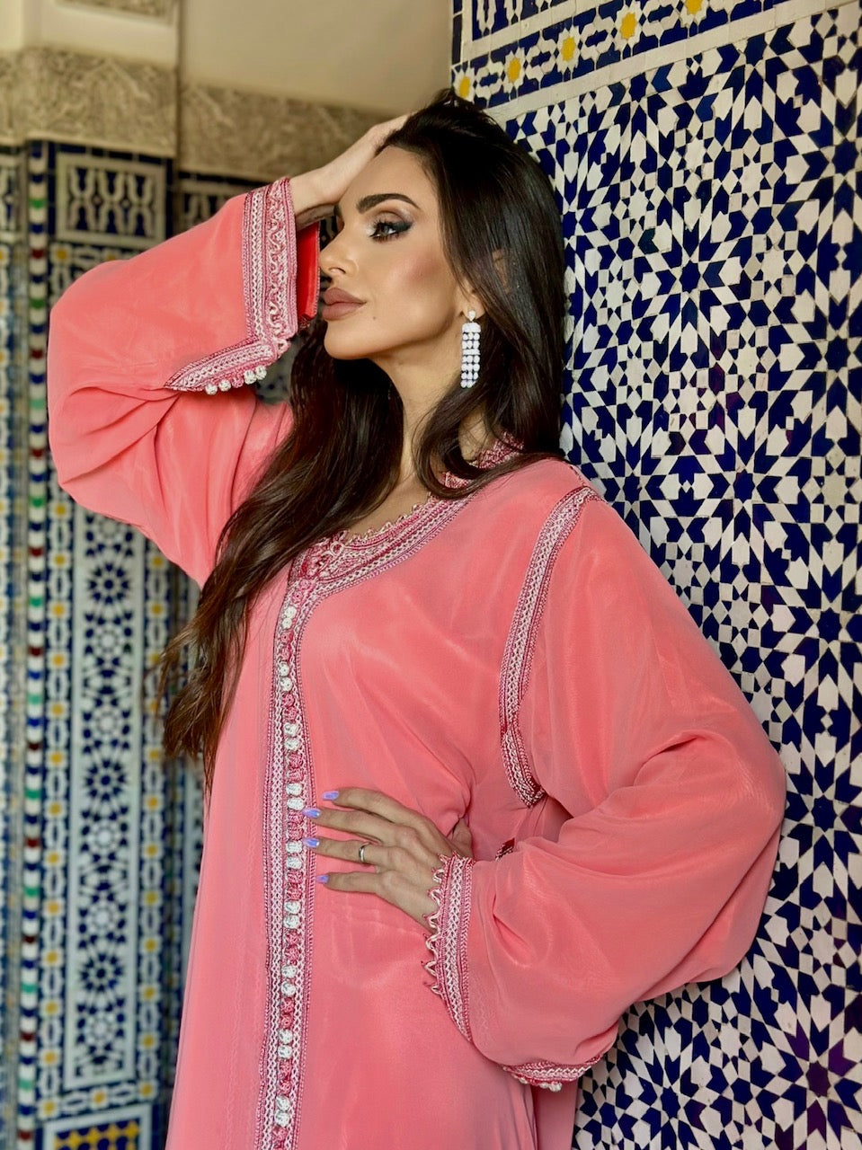 Morrocan Kaftan - Coral