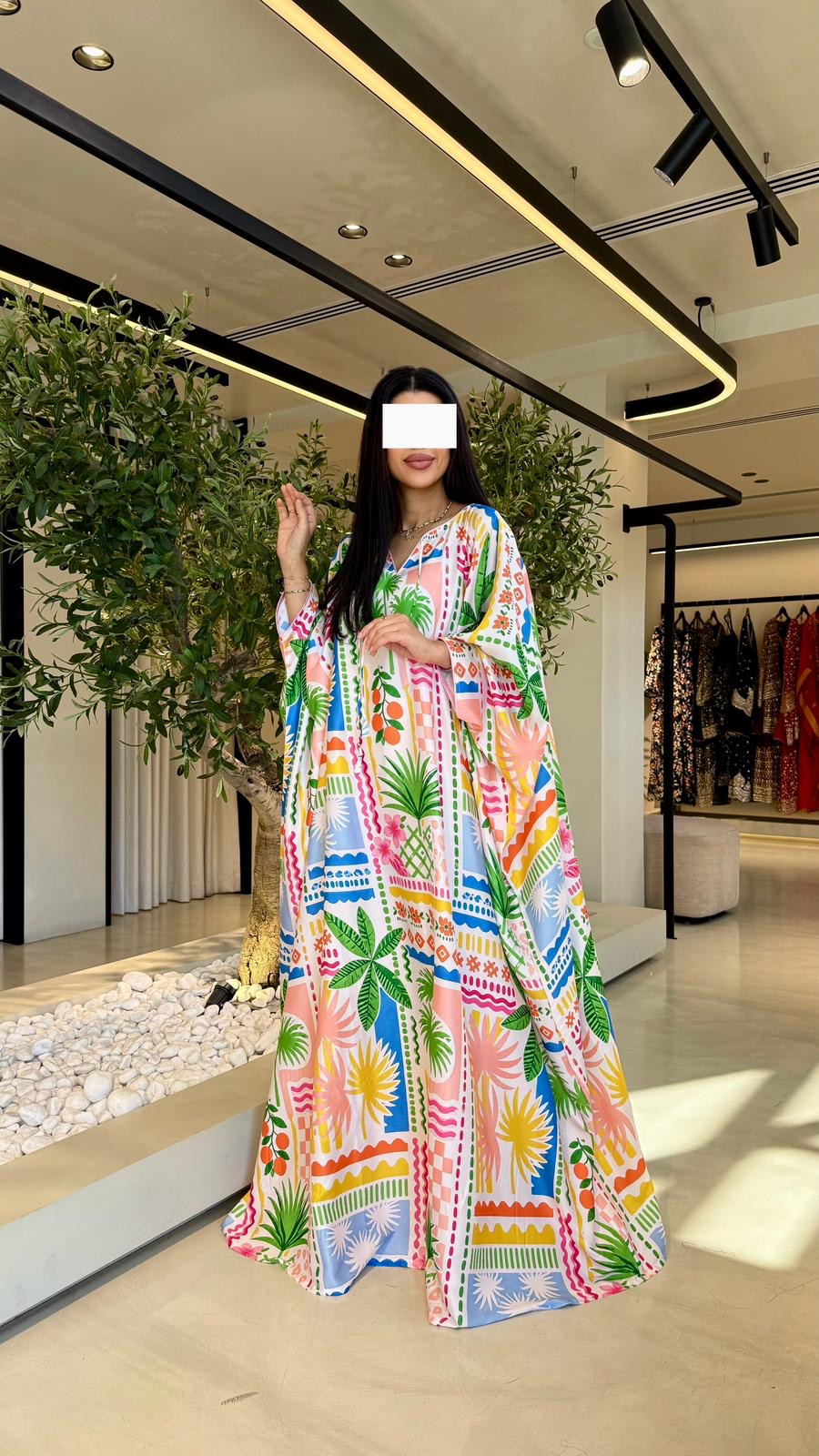 Summer floral kaftan  - Sunny Beaches