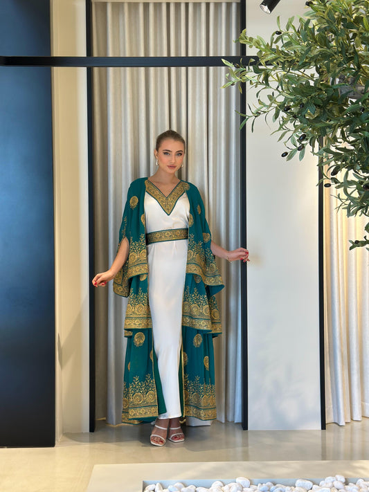 Triple Layer 2 piece Cape Jelwa Kaftan -