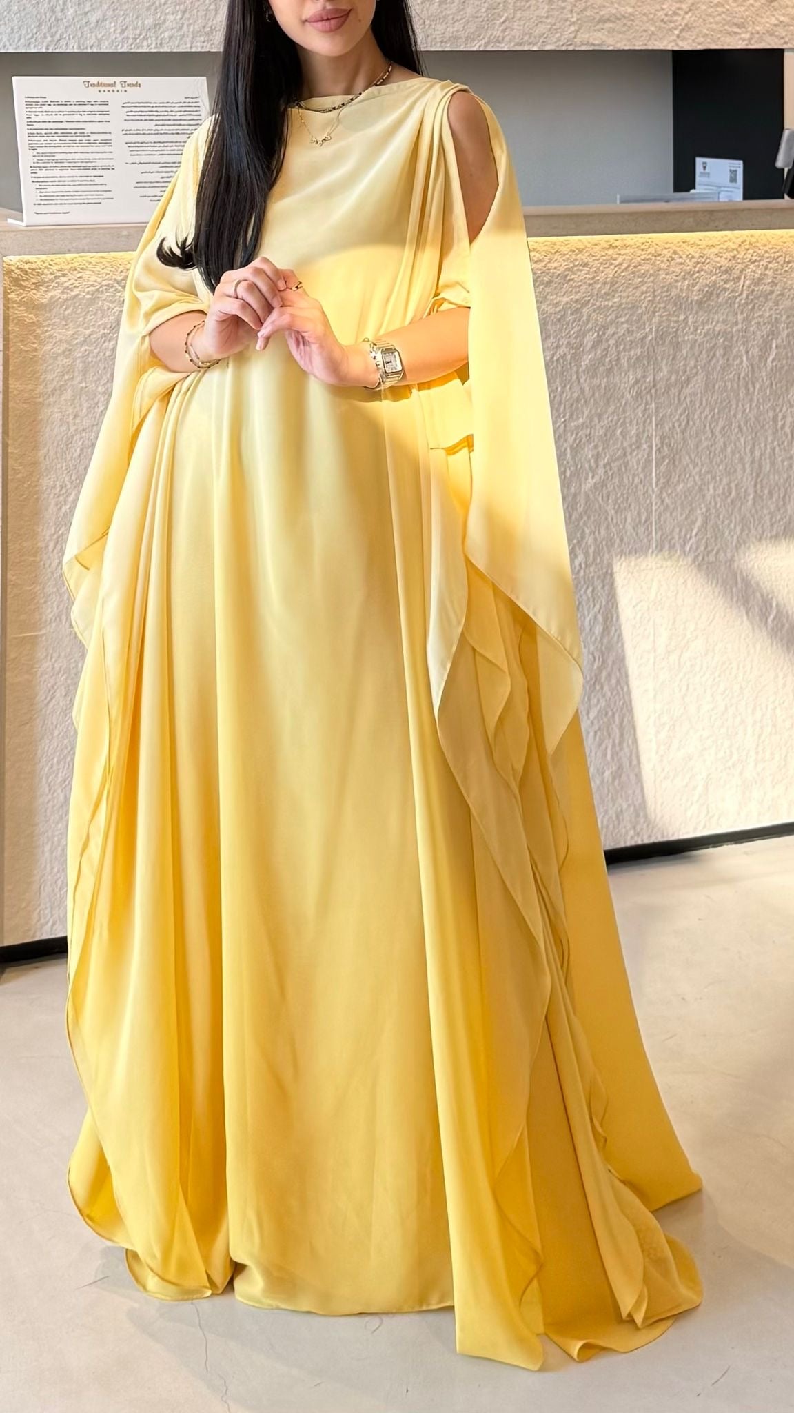 Flow butter yellow Ombré - open shoulders