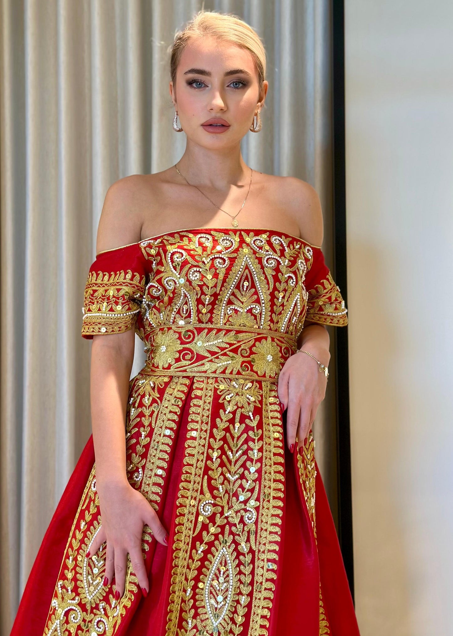 Bahraini Traditional Bridal Dress- Red