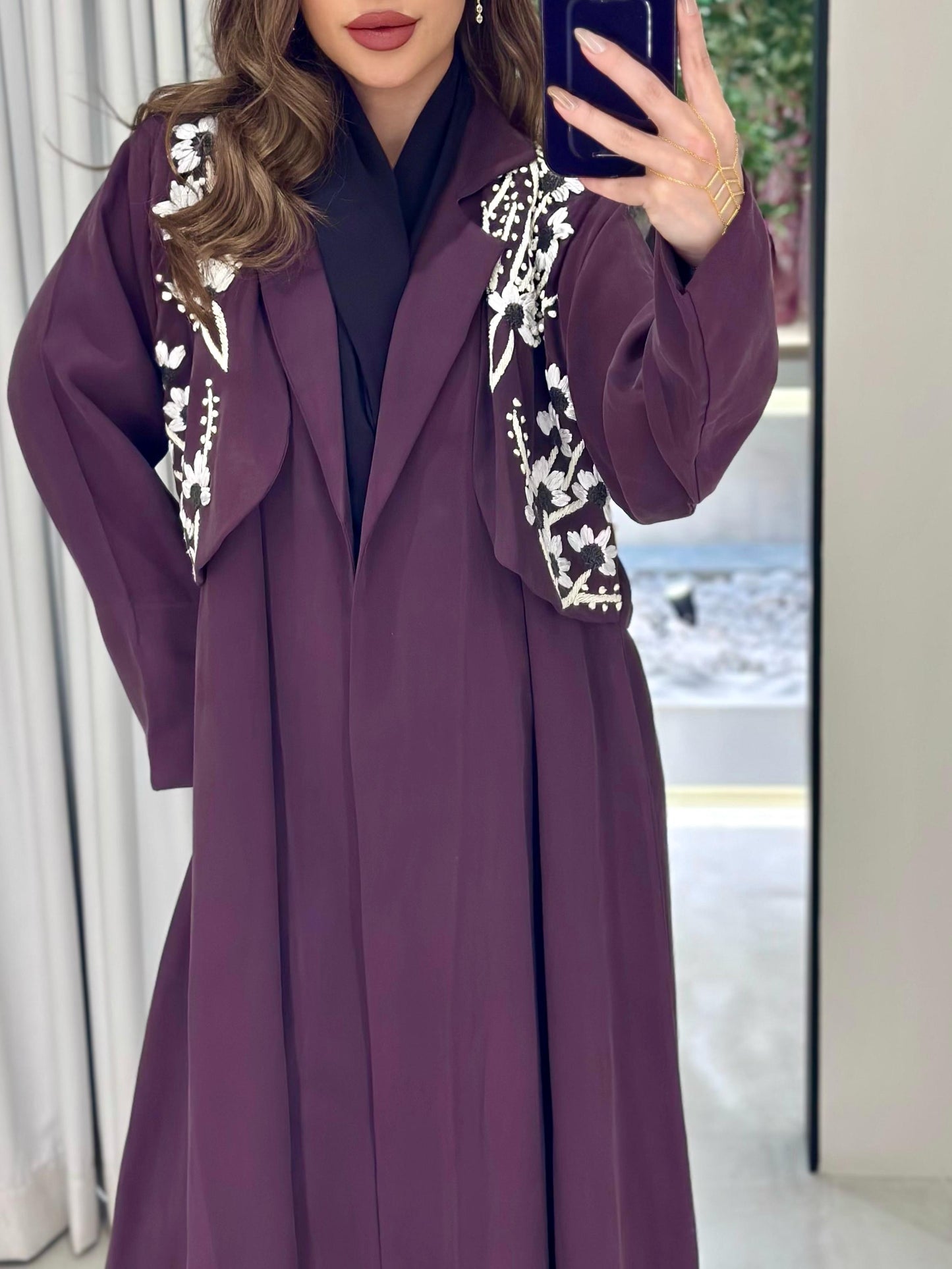 Purple Blazer Abaya