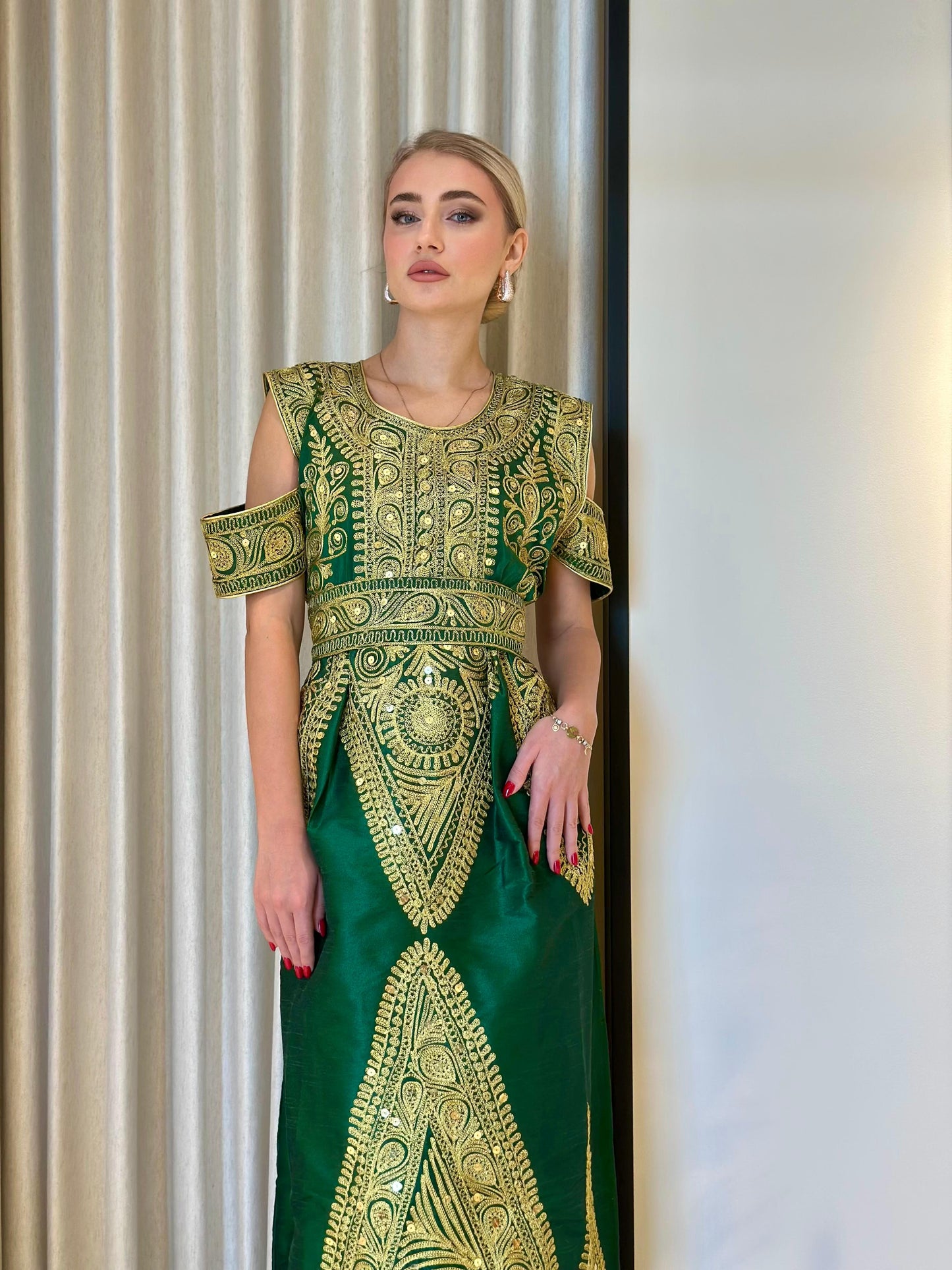 Bahraini Traditional Bridal Dress- Green