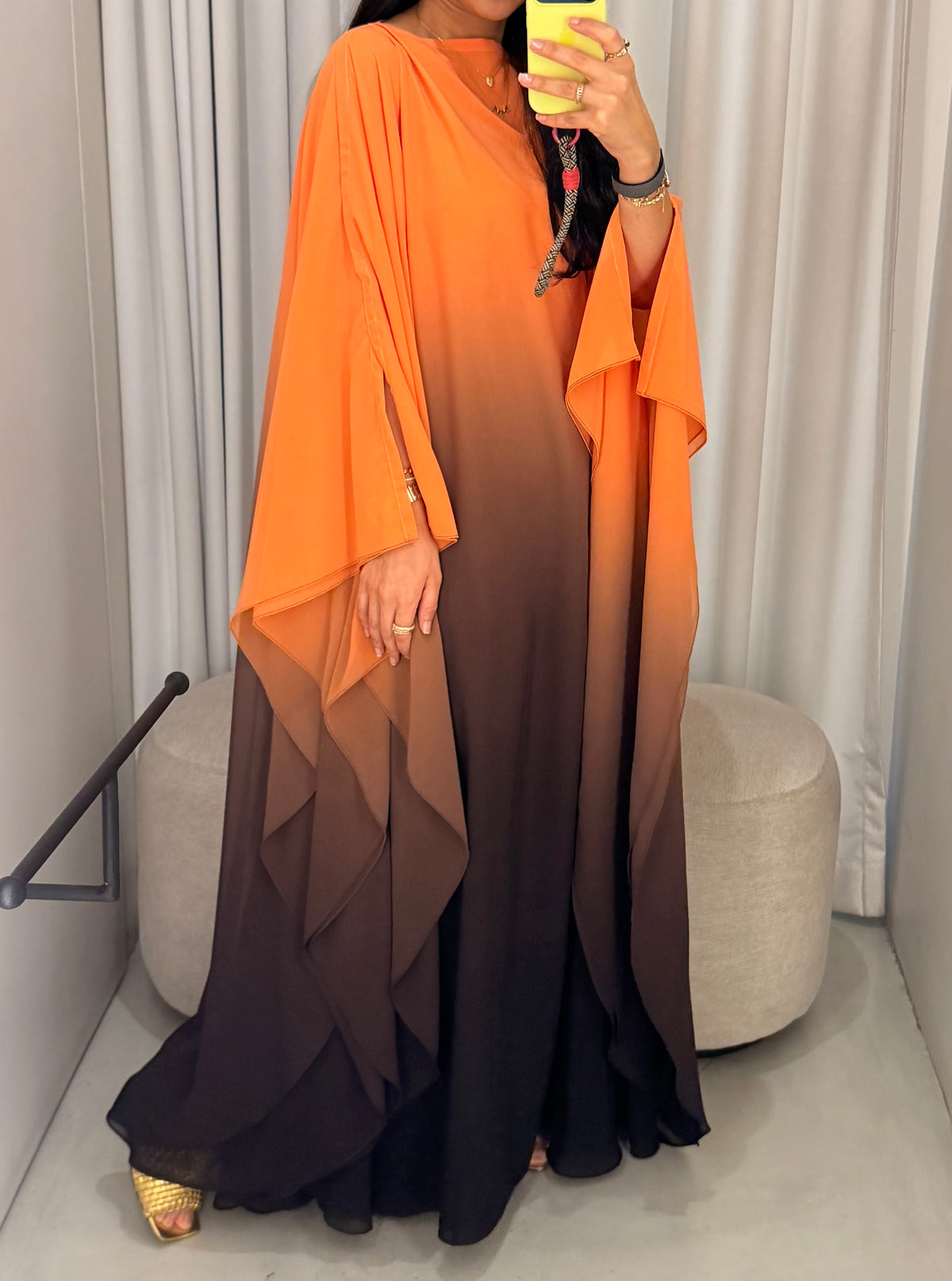 Flow Orange/Brown ombré-  Closed shoulders