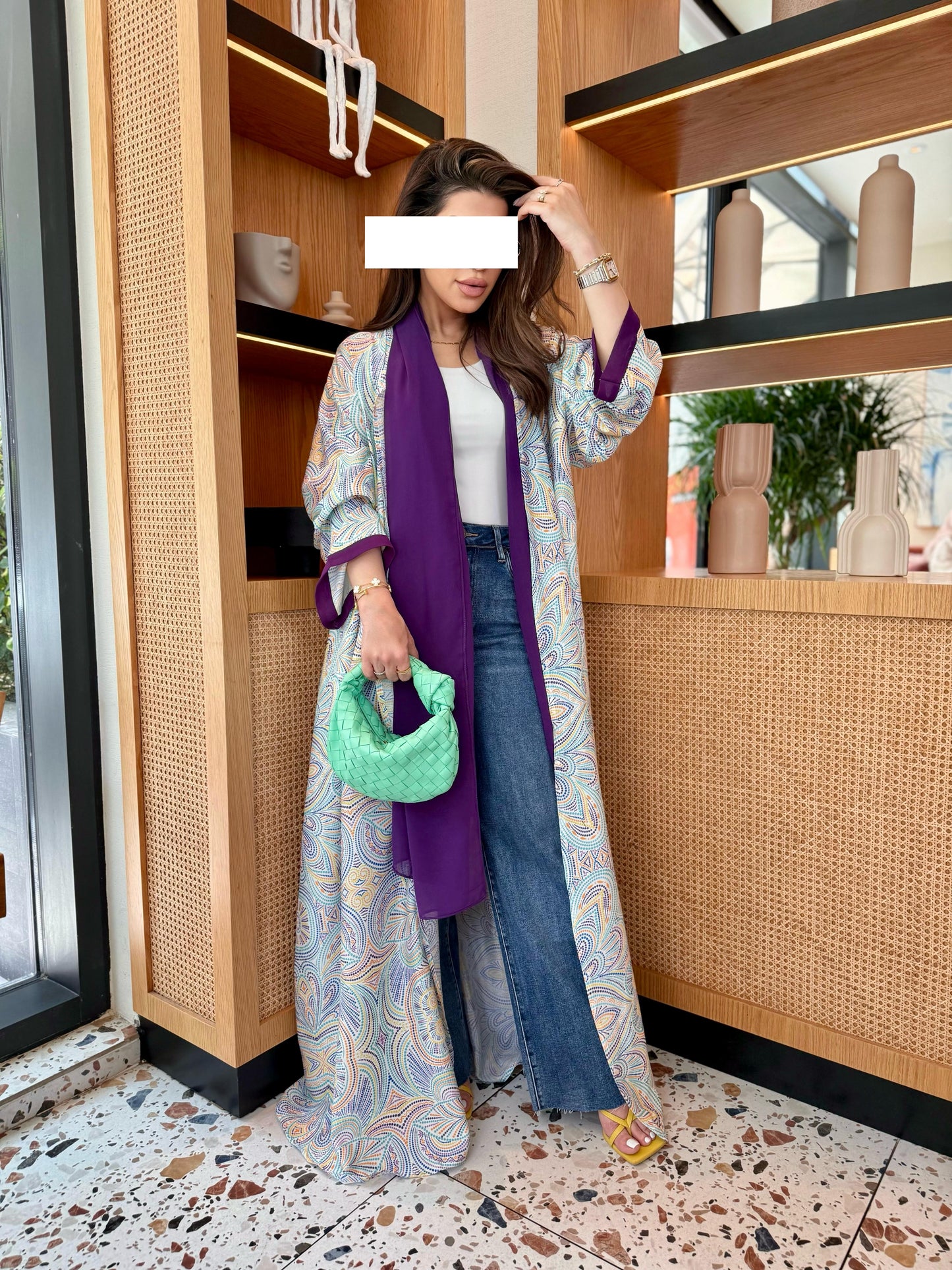Summer Abaya- Fireworks Purple