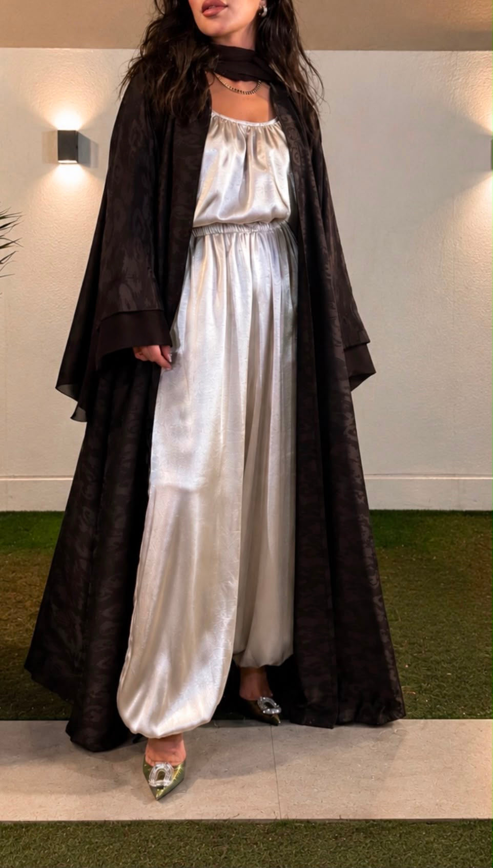 Silk Abaya -espresso