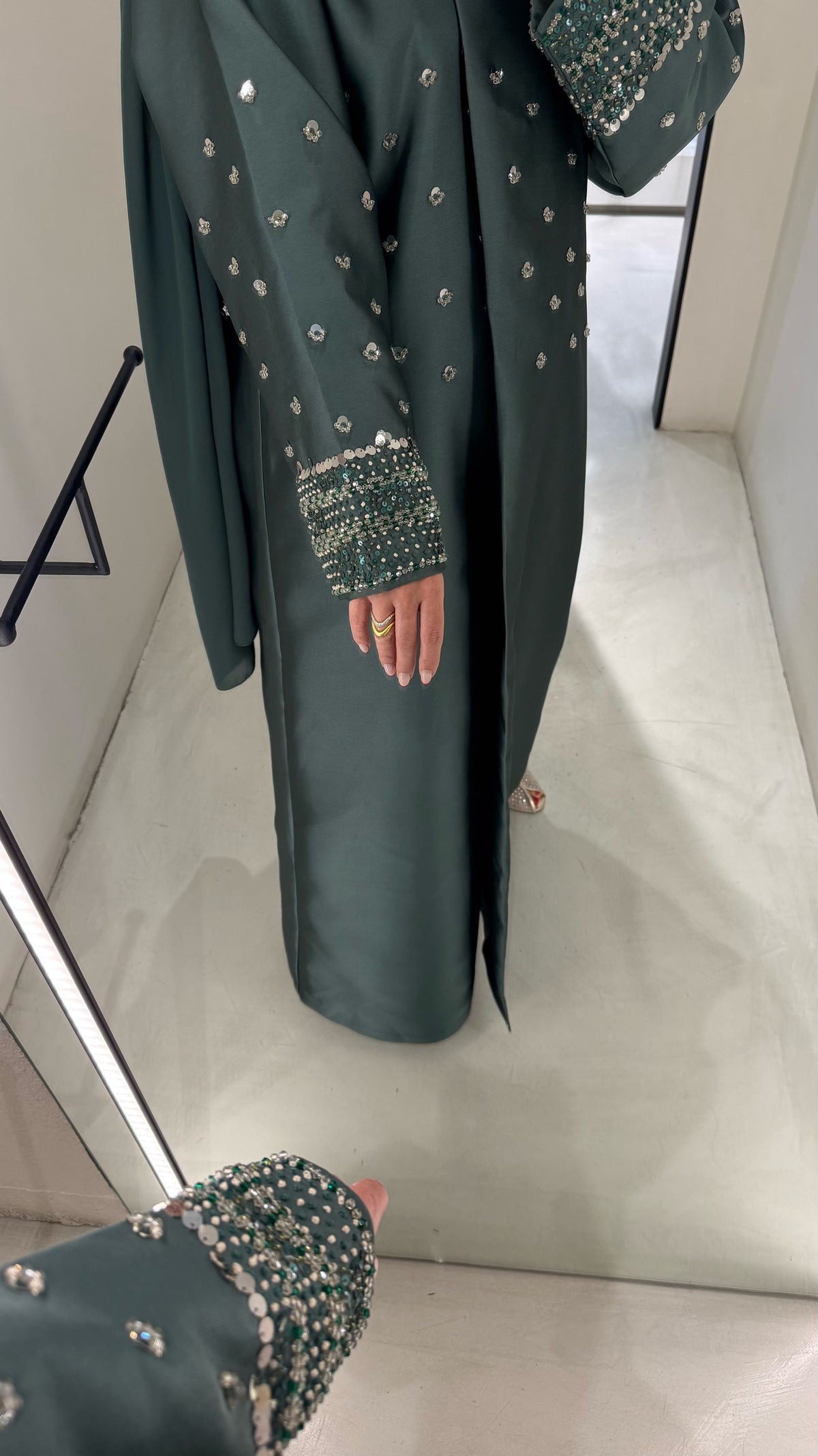 Premium Abaya Collection - Teal Embellishments