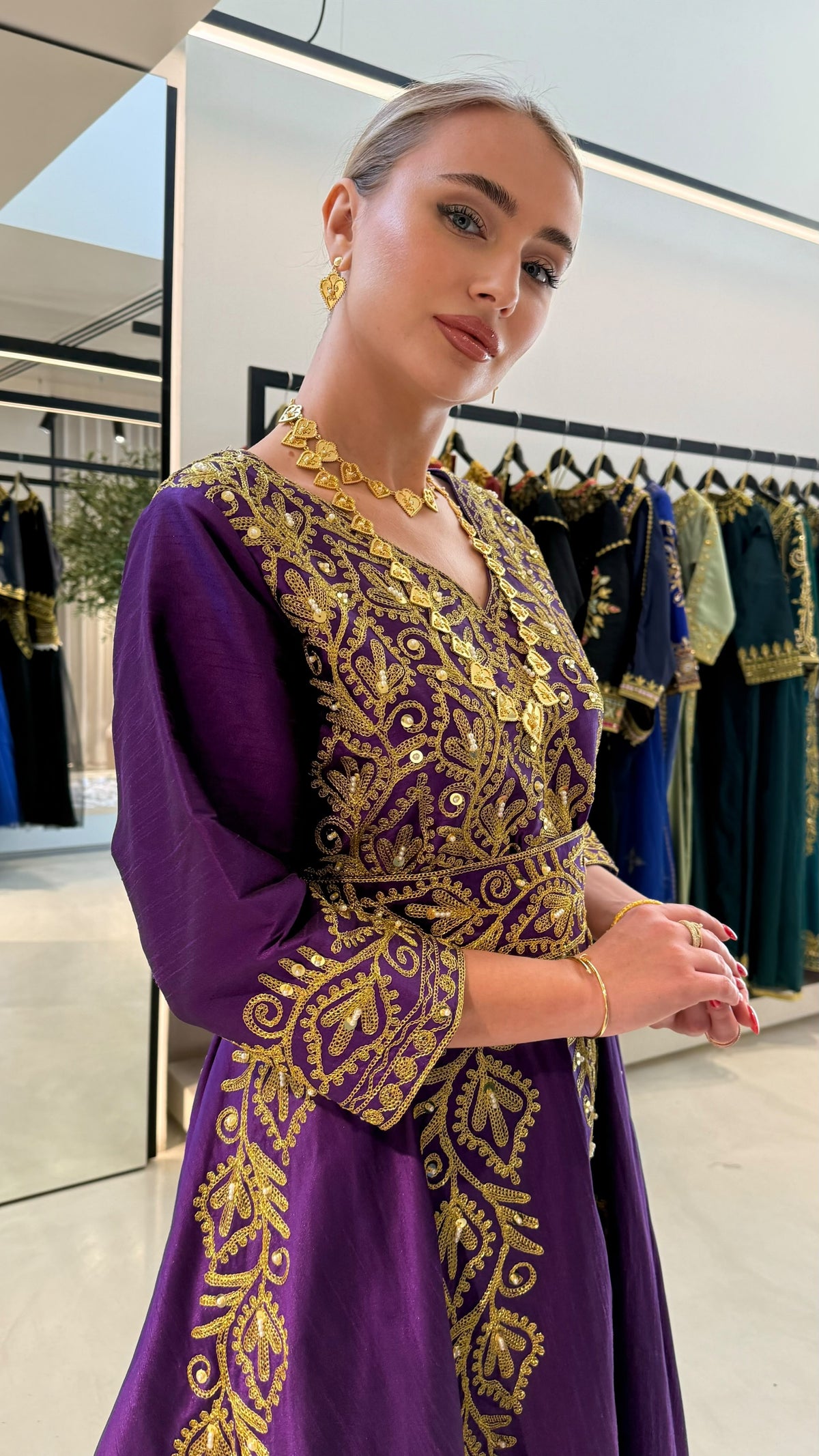 Nashel Jelwa Dress- violet
