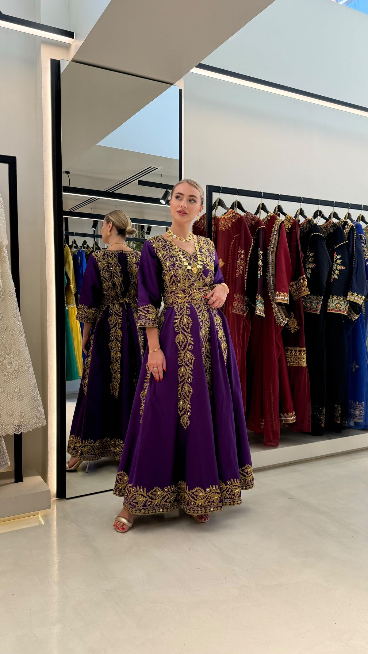 Nashel Jelwa Dress- violet