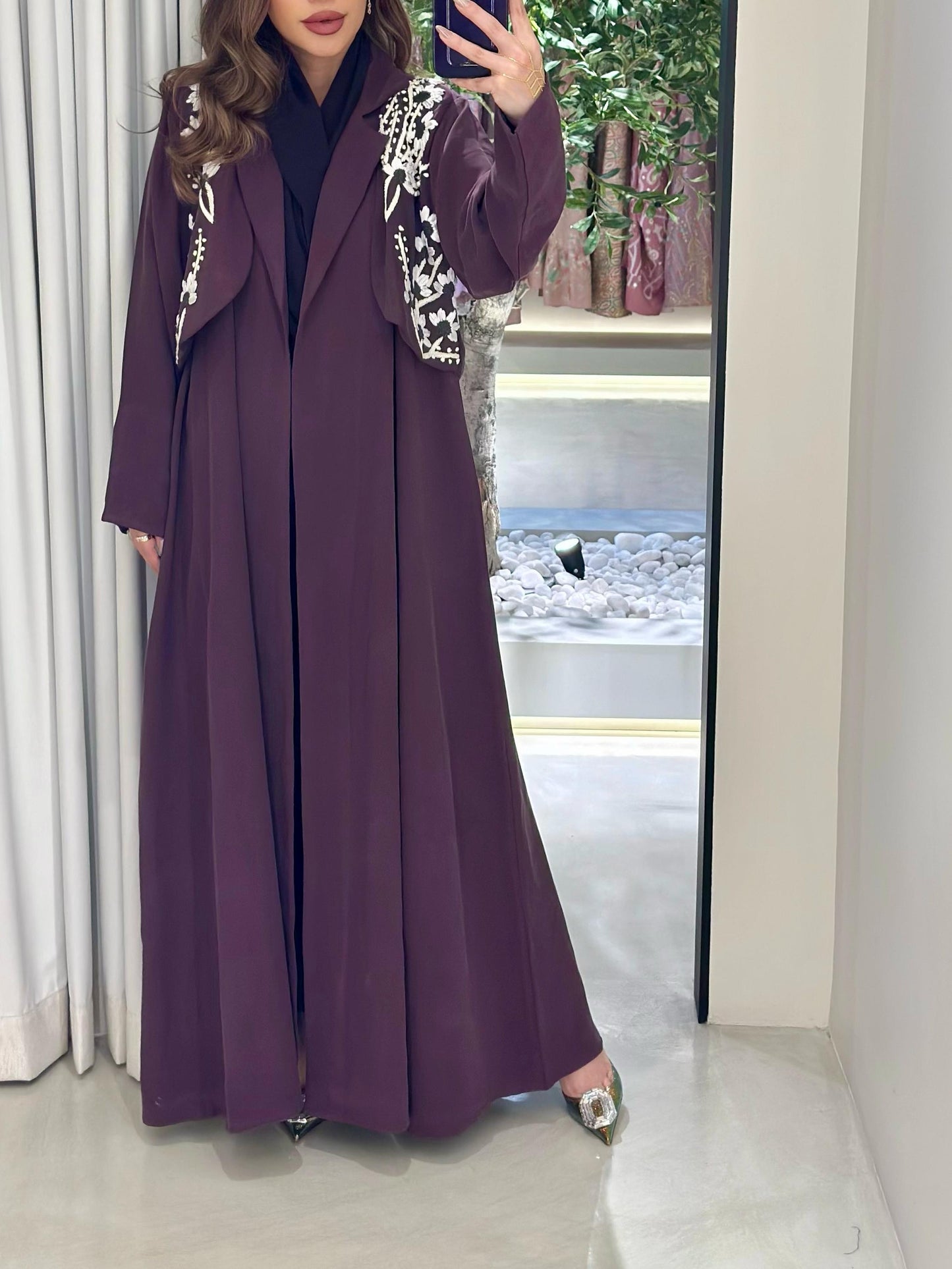 Purple Blazer Abaya