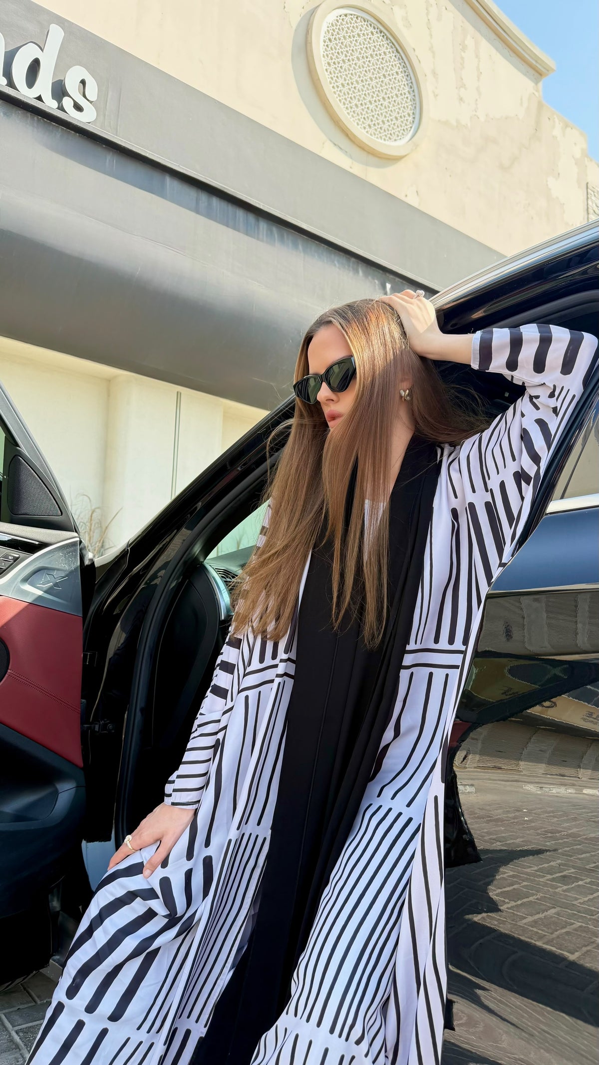 Whimsical Abaya - Microstripes