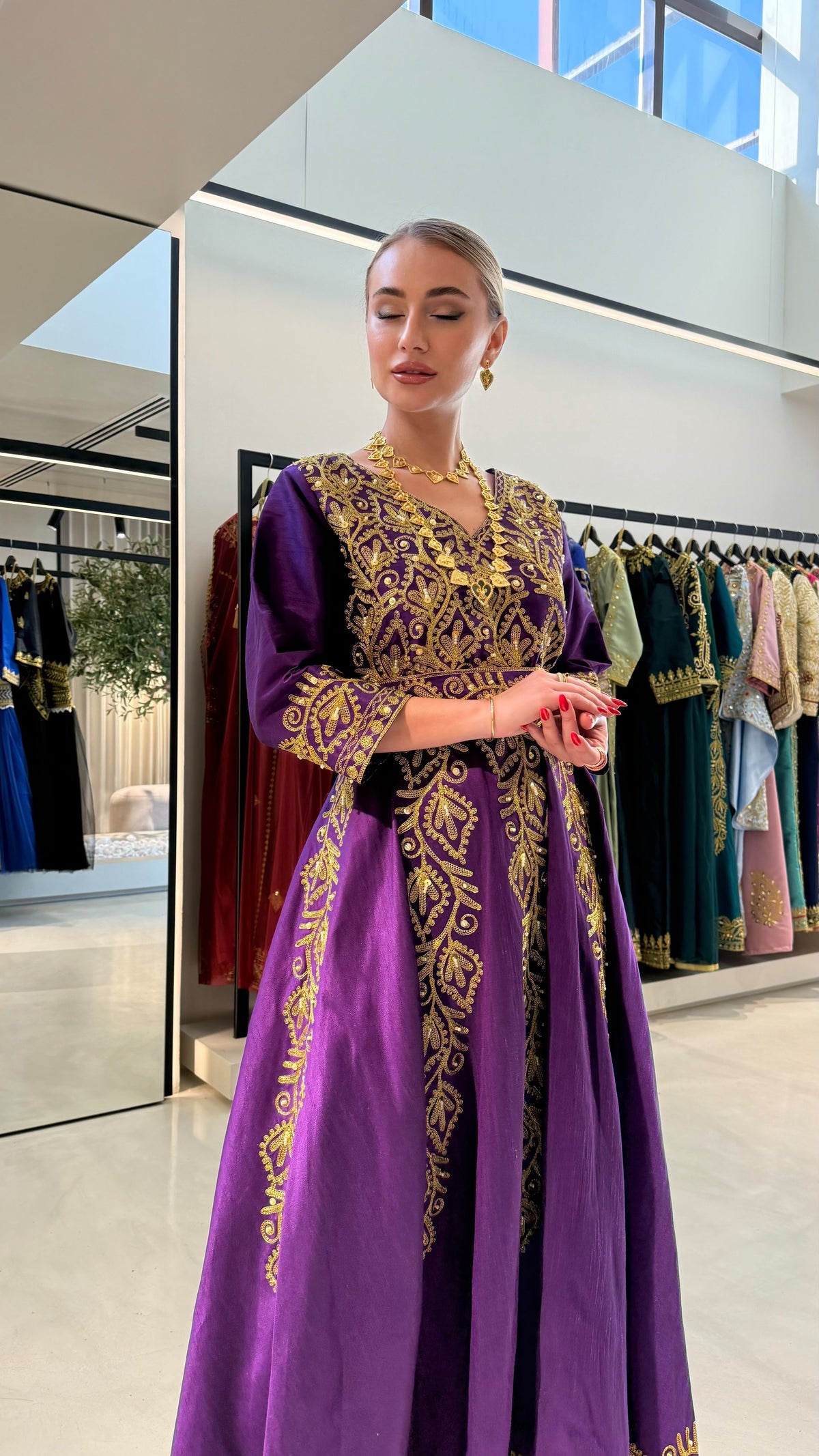 Nashel Jelwa Dress- violet