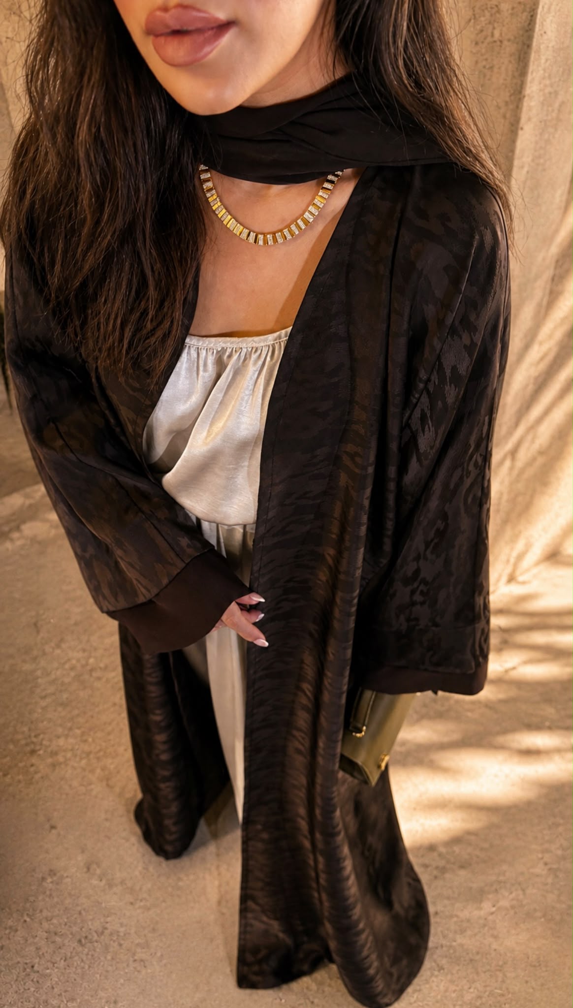Silk Abaya -espresso