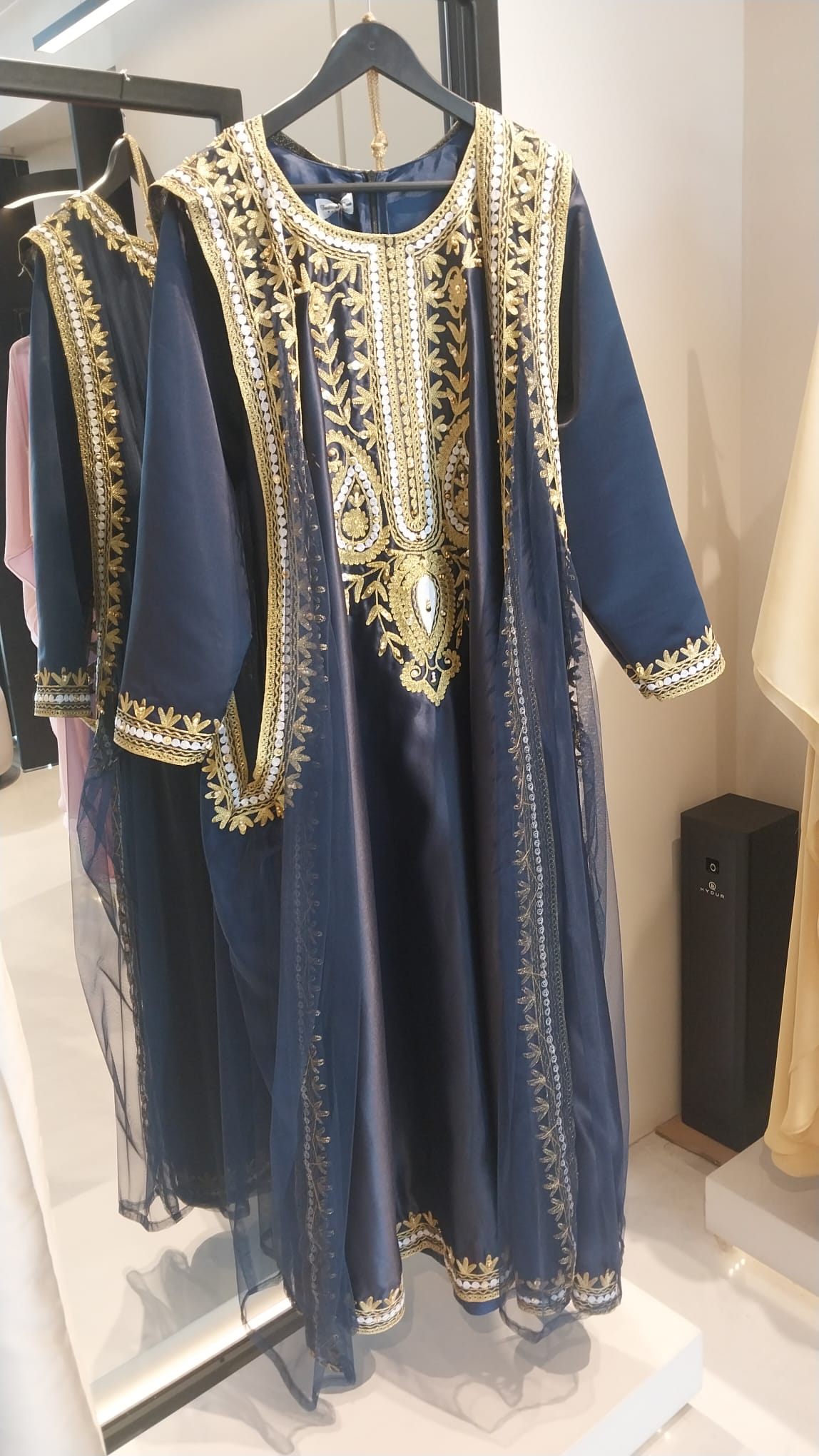 Nashel Jelwa Dress x Tulle Coverup - Navy Blue