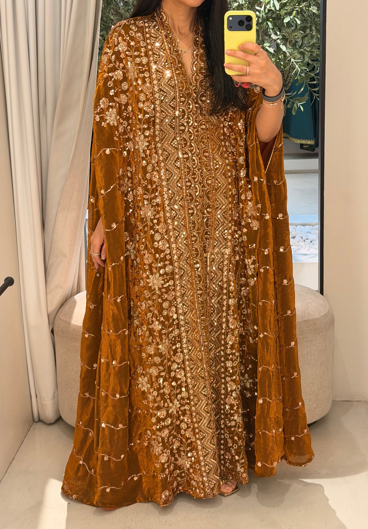 Cape jelwa kaftan -Copper x Gold