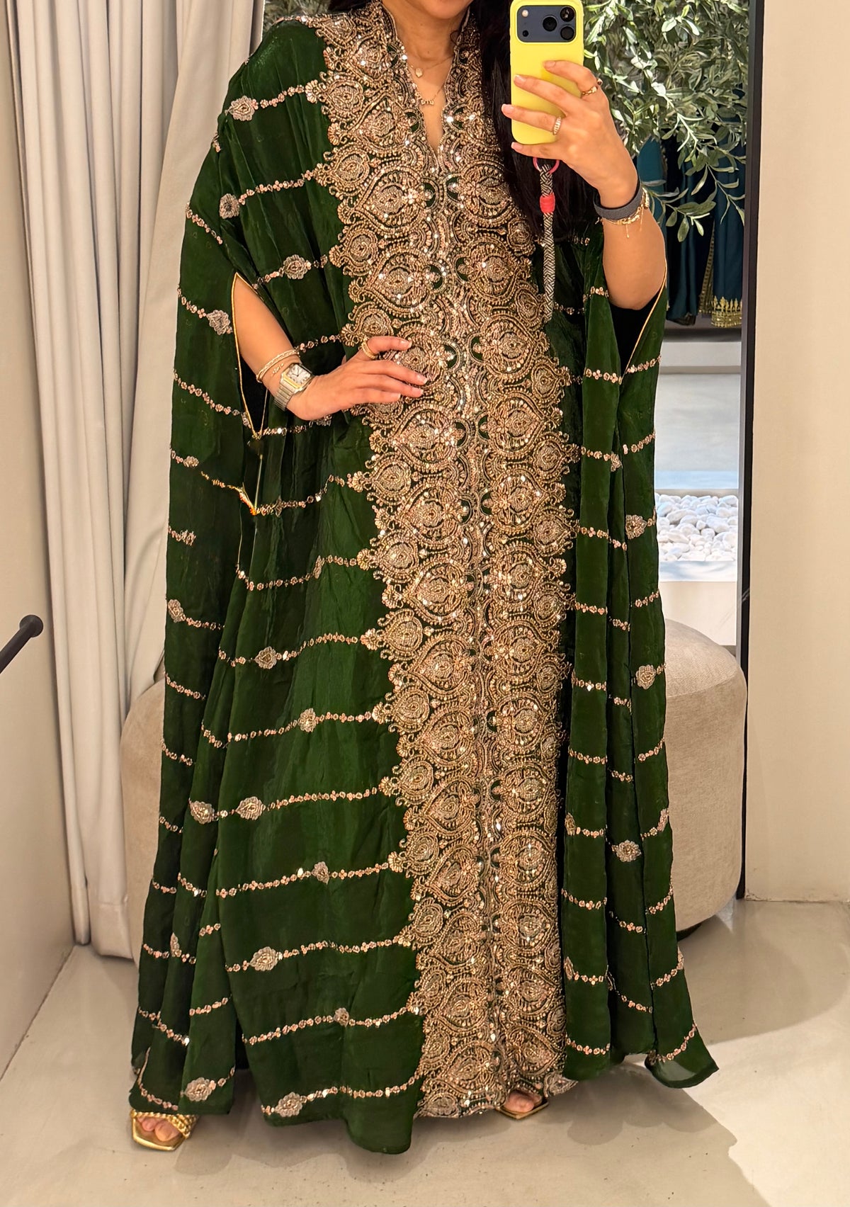 Cape jelwa kaftan -Green x Gold